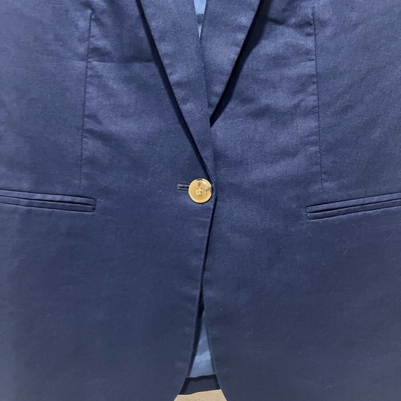 J. Crew Navy Blazer for Women Linen-blend one-button blazer 8 - Picture 5 of 6